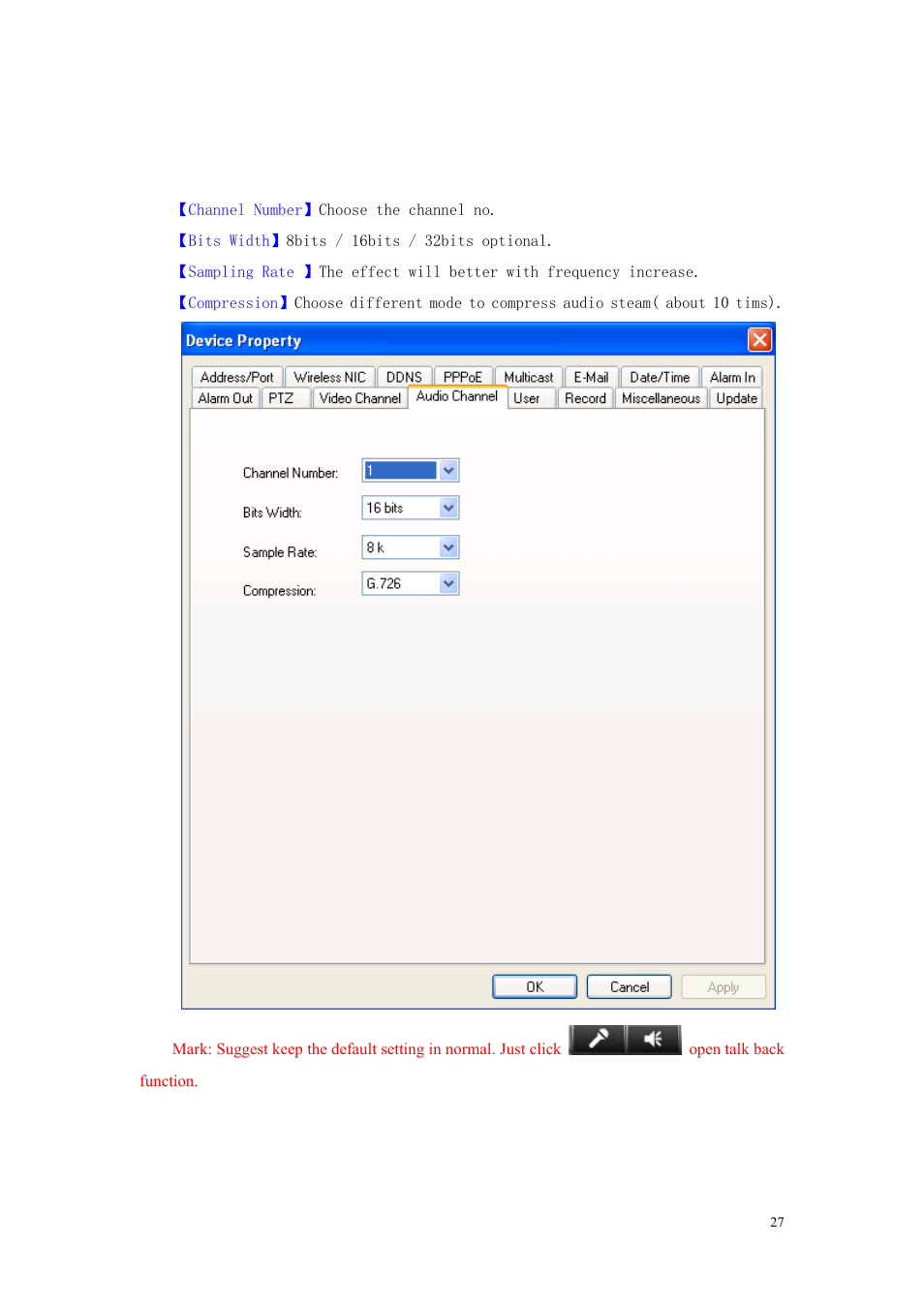 11 audio channel | COP-USA TBX-DVRWF User Manual | Page 29 / 36