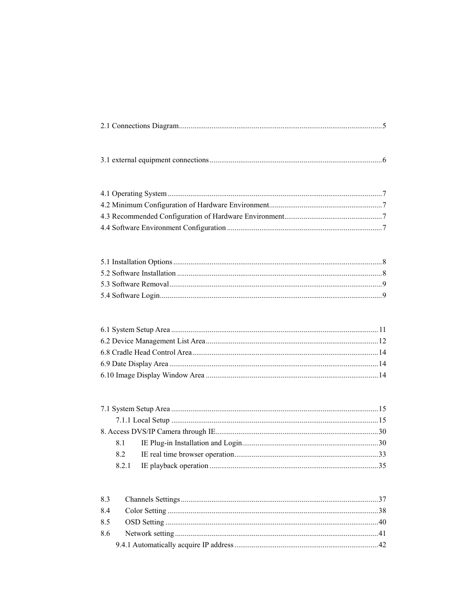 Content 1. video encoder technical parameters, Product appearance & structure, Hardware installation | System requirements, Nvclient software, Introduction to main interface, Details for function settings, Dvs/ip camera parameters setting | COP-USA ALC-WF User Manual | Page 3 / 66