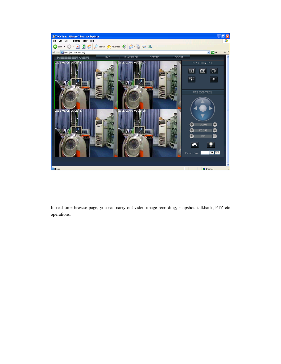 2 ie real time browser operation | COP-USA ALC-WF User Manual | Page 33 / 66