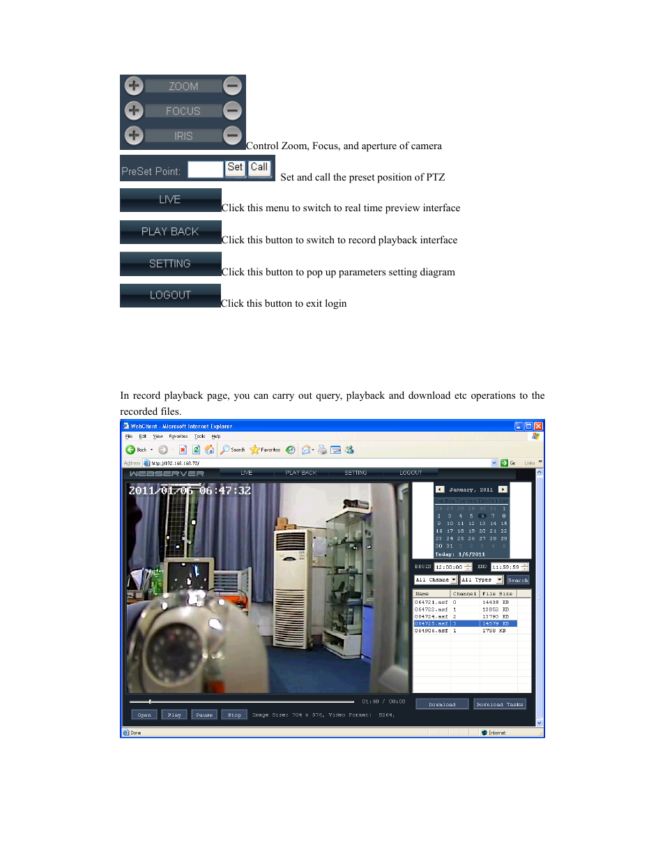 Ie playback operation | COP-USA ALC-WF User Manual | Page 35 / 66