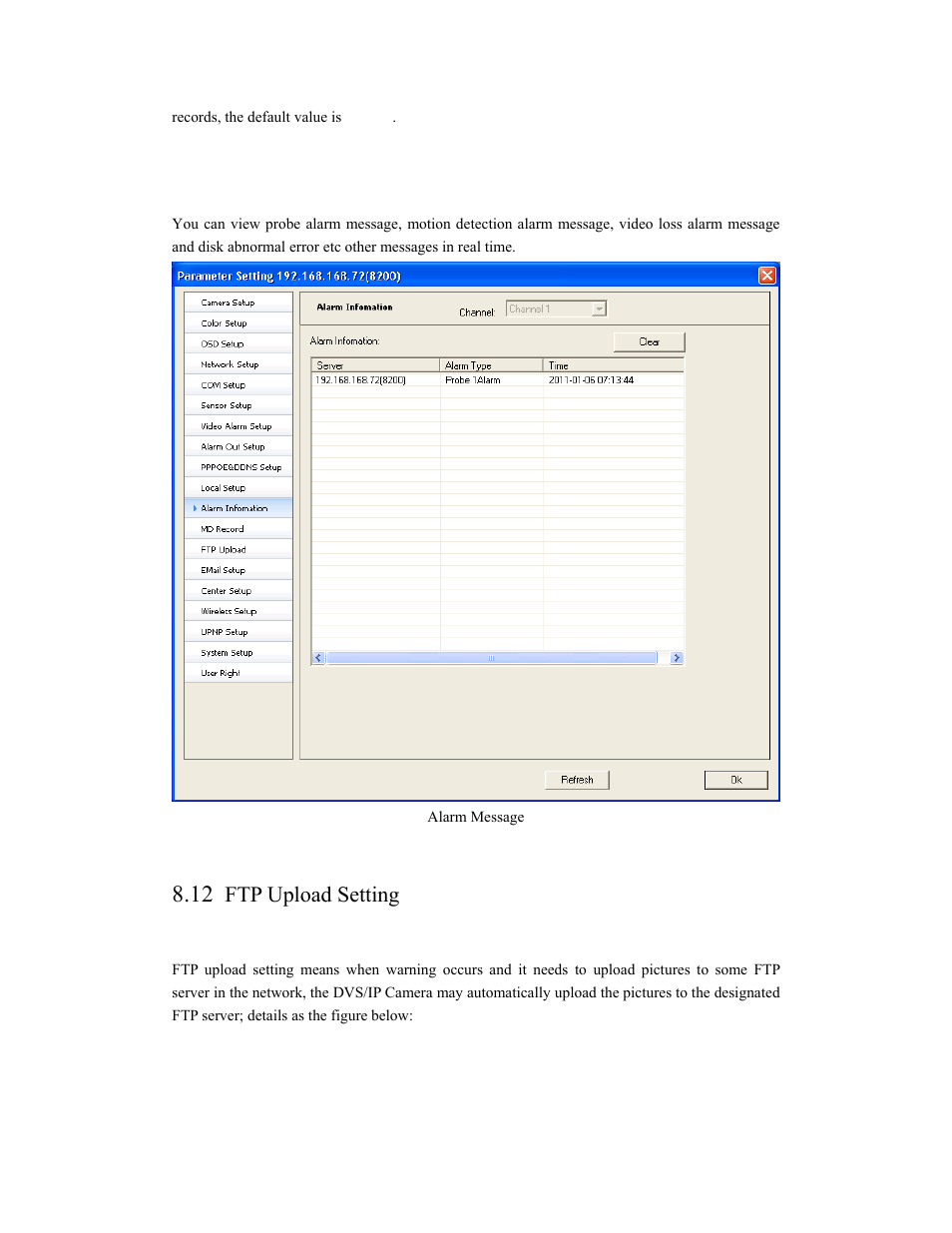 11 alarm message, Ftp upload setting | COP-USA ALC-WF User Manual | Page 49 / 66