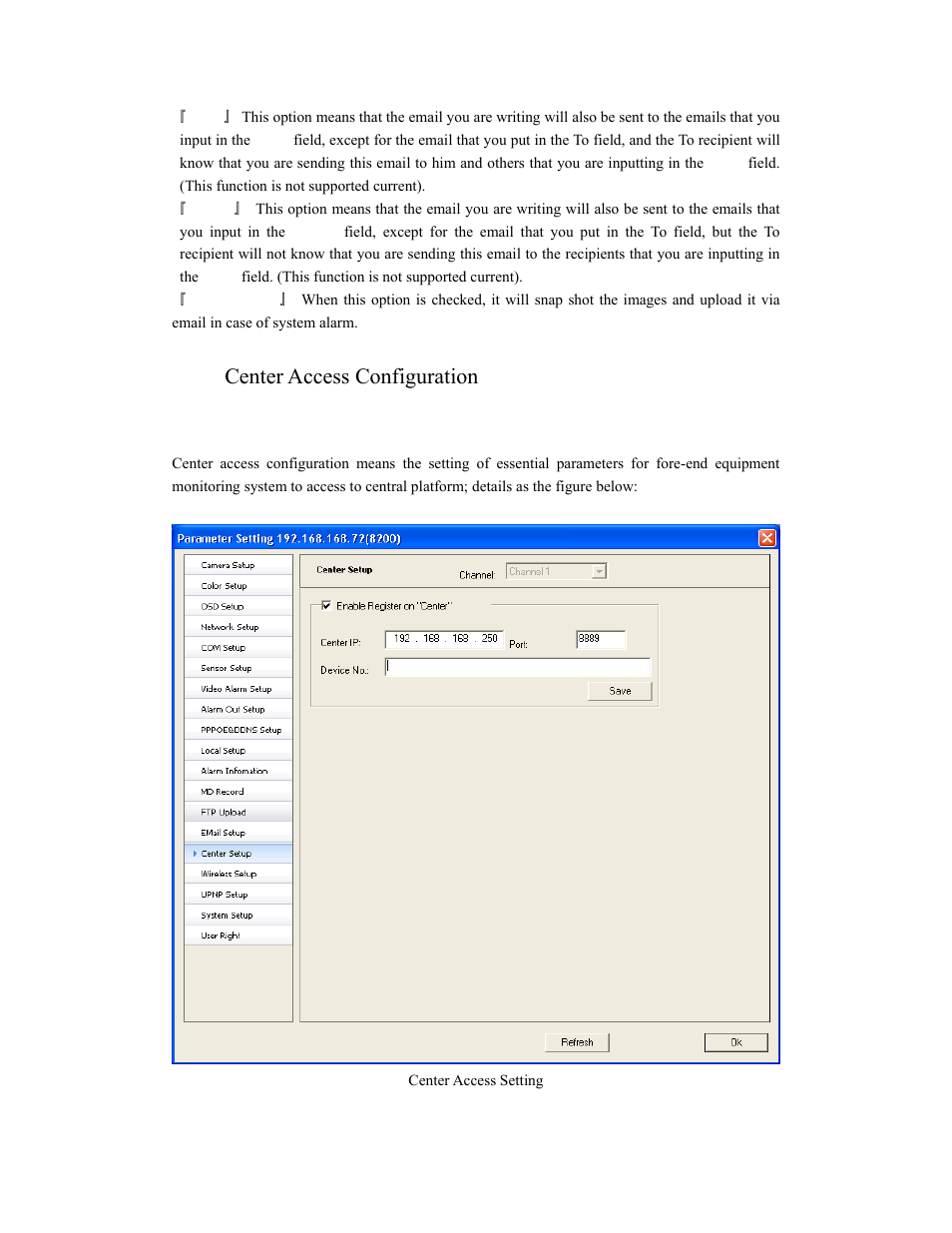 Center access configuration | COP-USA ALC-WF User Manual | Page 52 / 66