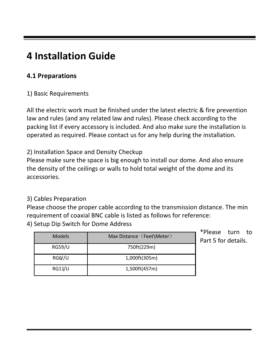 4 installation guide, 1 preparations | COP-USA CD55-SDI-IRWPTK User Manual | Page 12 / 54