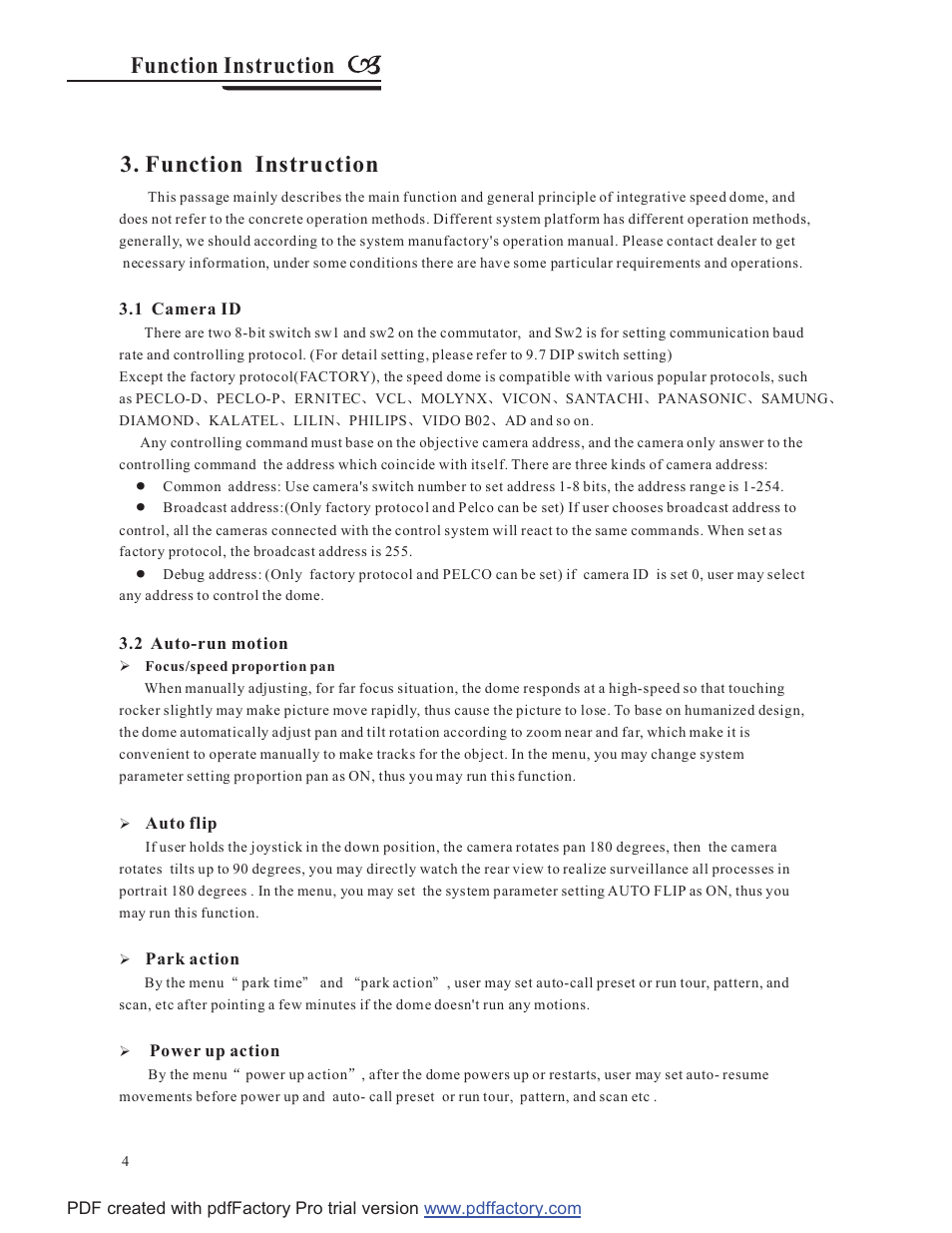 Function instruction | COP-USA CD58NV-MTS18 User Manual | Page 7 / 50