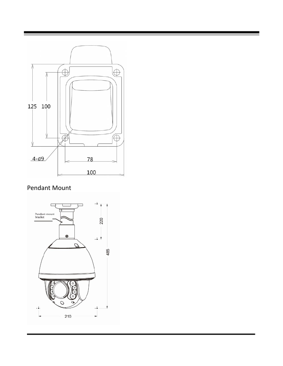 Pendant mount | COP-USA CD59NV-IR35YK User Manual | Page 14 / 55