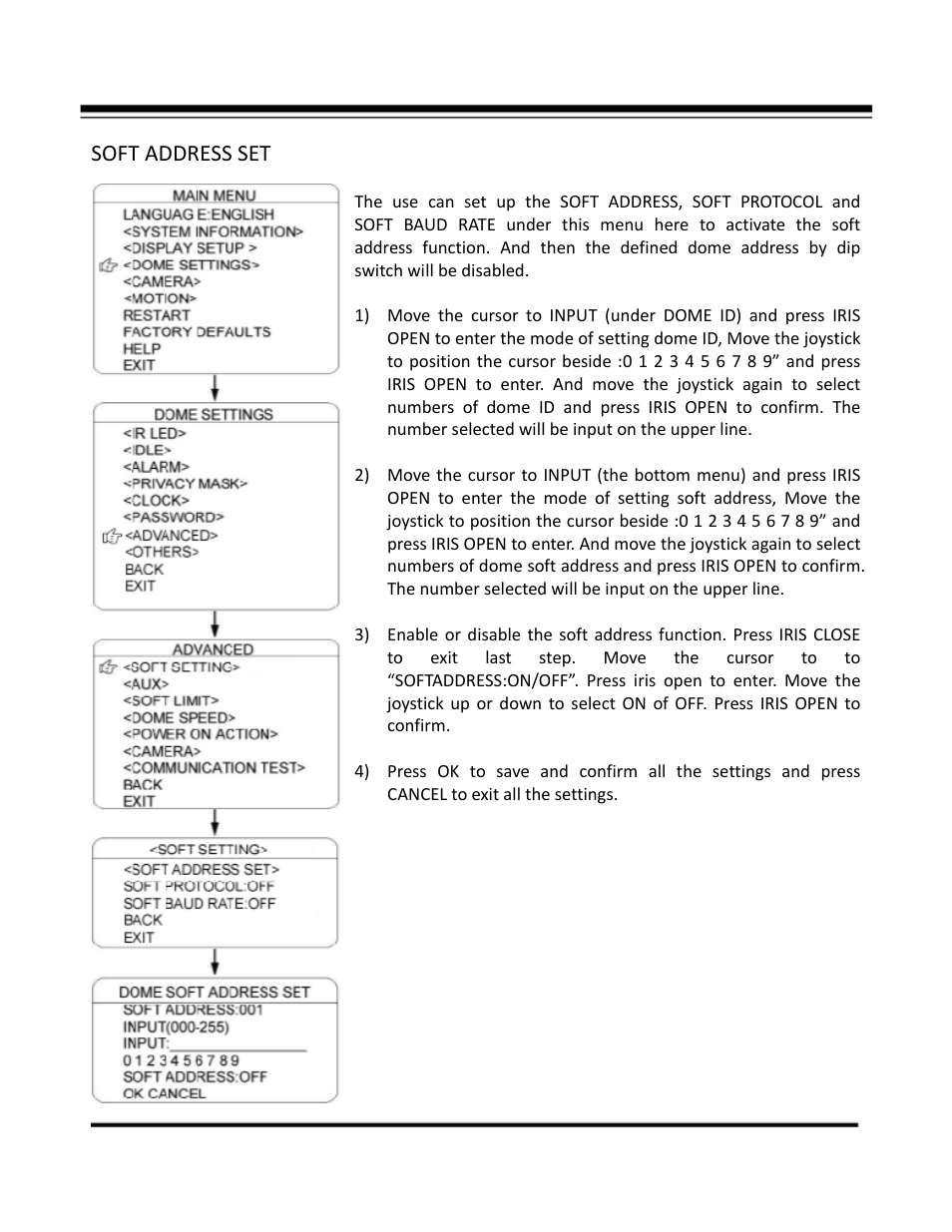 Soft address set | COP-USA CD59NV-IR35YK User Manual | Page 36 / 55