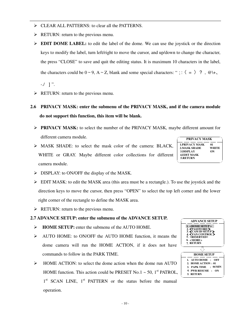 Patrol, 1, Scan line, 1, Pattern or the status before the manual operation | COP-USA CD66MK-HW User Manual | Page 13 / 32