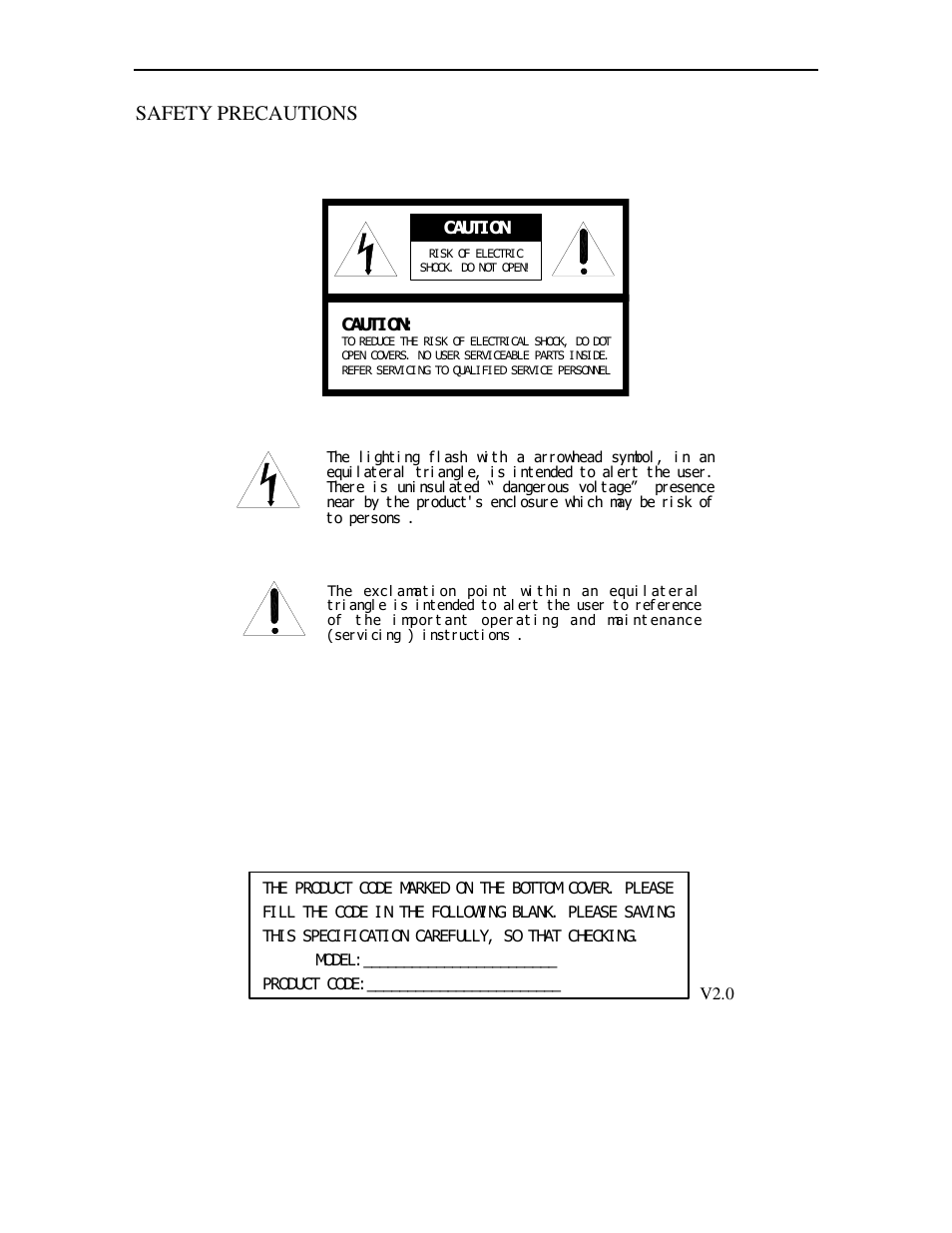 Safety precautions | COP-USA CD66MK-HW User Manual | Page 2 / 32