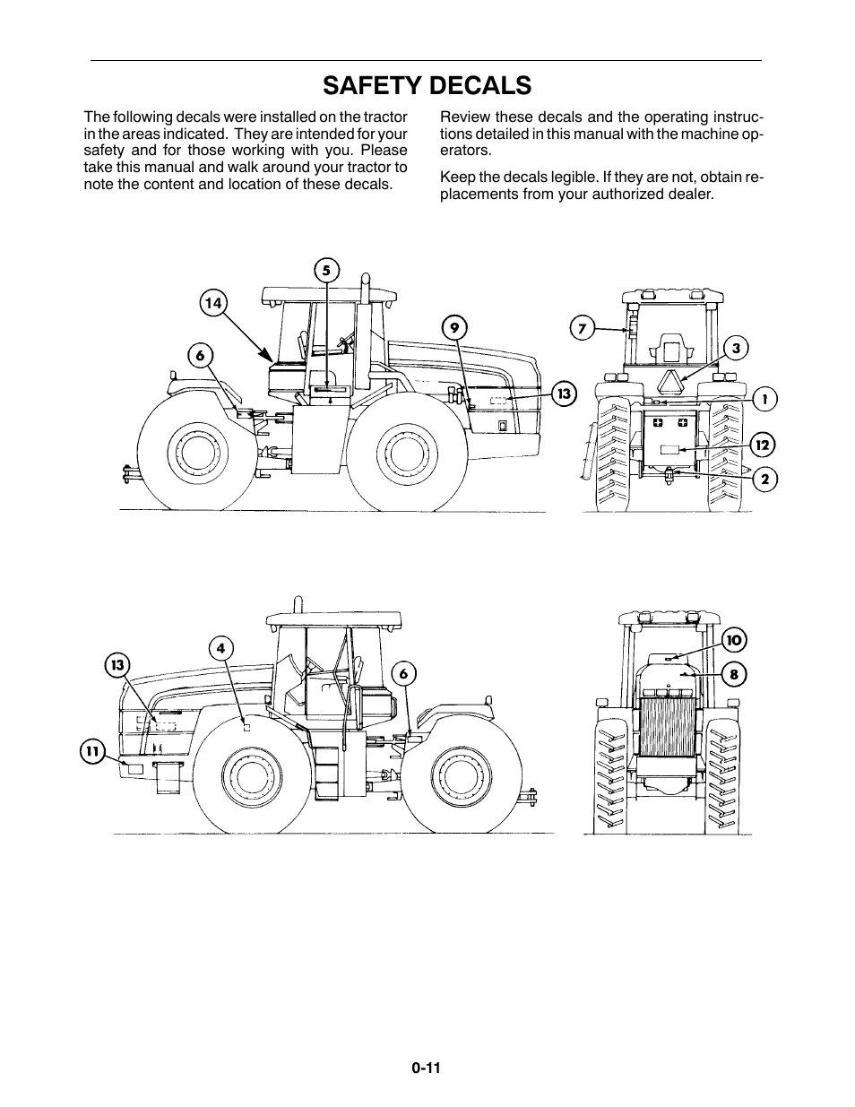 Safety decals | Buhler 2425 User Manual | Page 13 / 380