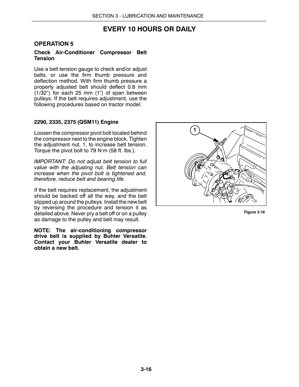 Every 10 hours or daily | Buhler 2425 User Manual | Page 241 / 380