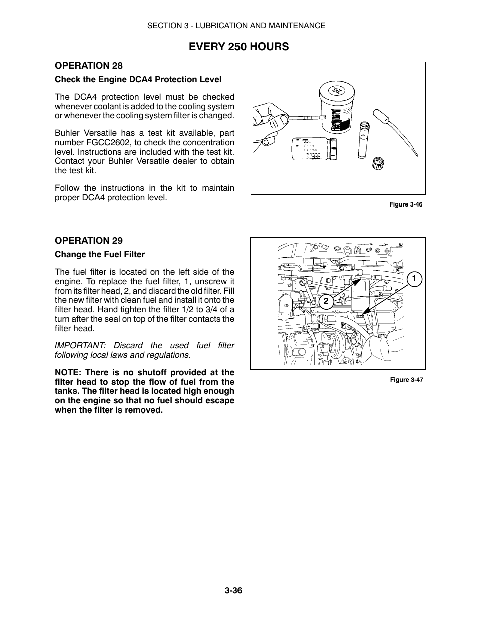 Every 250 hours | Buhler 2425 User Manual | Page 261 / 380