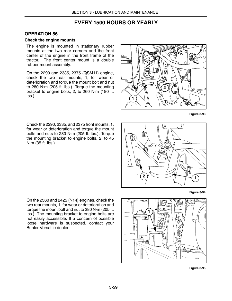 Every 1500 hours or yearly | Buhler 2425 User Manual | Page 283 / 380