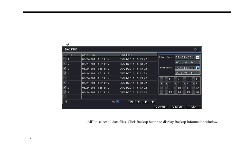 5 backup | COP-USA DVR2716XD-M User Manual | Page 52 / 105