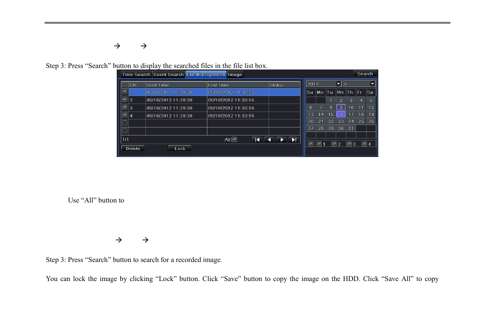 3 file management, 4 search by image | COP-USA DVR2704XE-L User Manual | Page 46 / 114