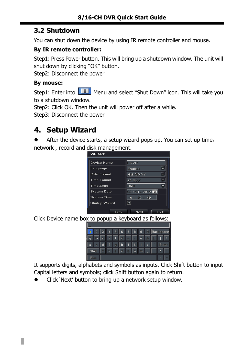 Setup wizard | COP-USA DVR2716XD-L User Manual | Page 108 / 118
