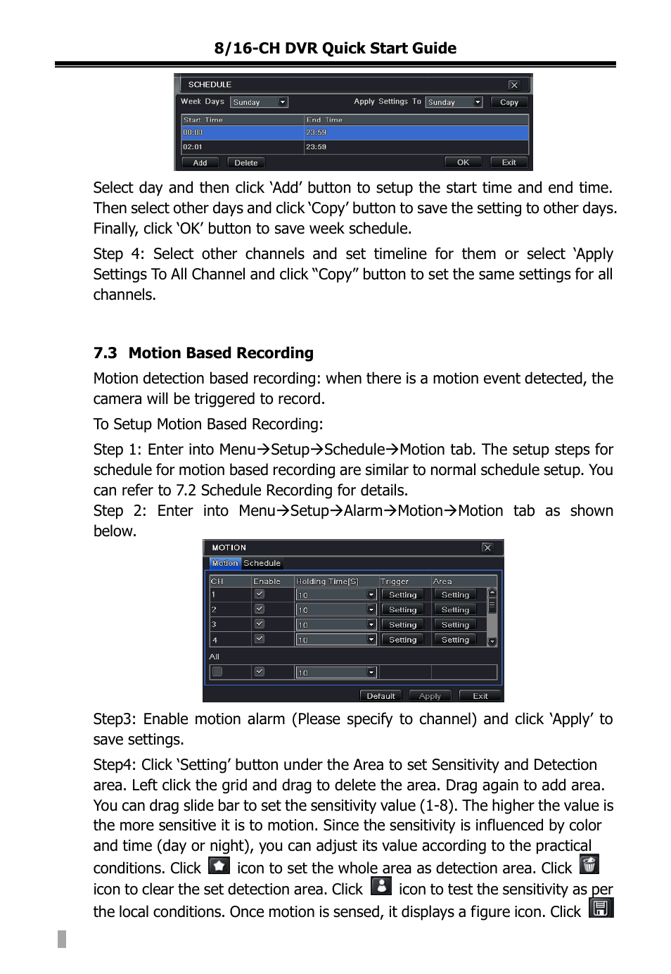COP-USA DVR2716XD-L User Manual | Page 112 / 118