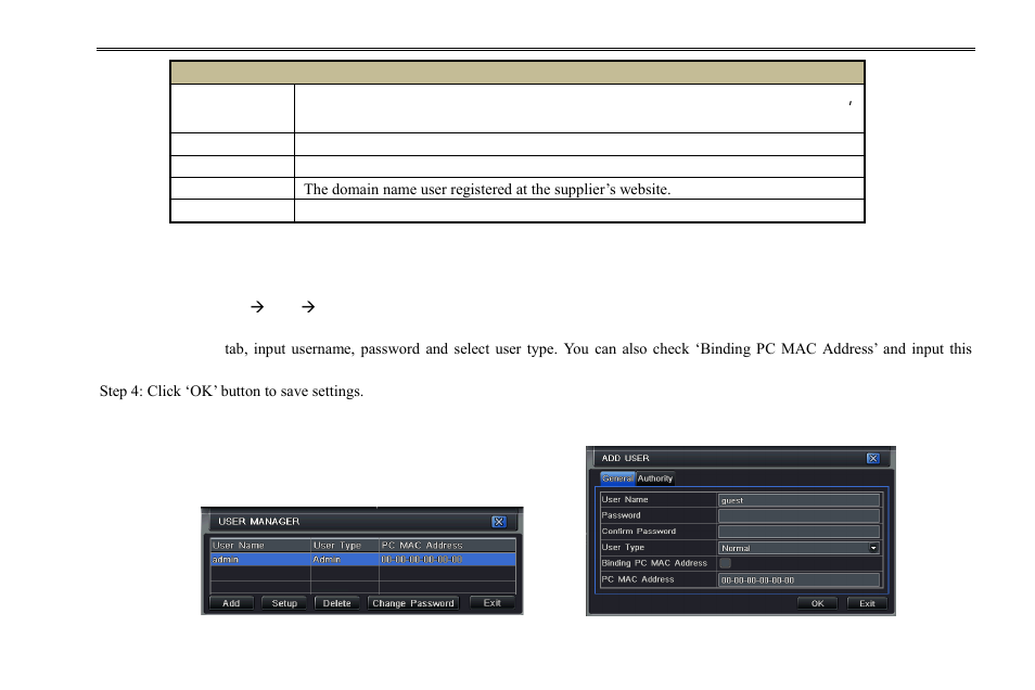 7 user management configuration | COP-USA DVR2716XD-L User Manual | Page 39 / 118
