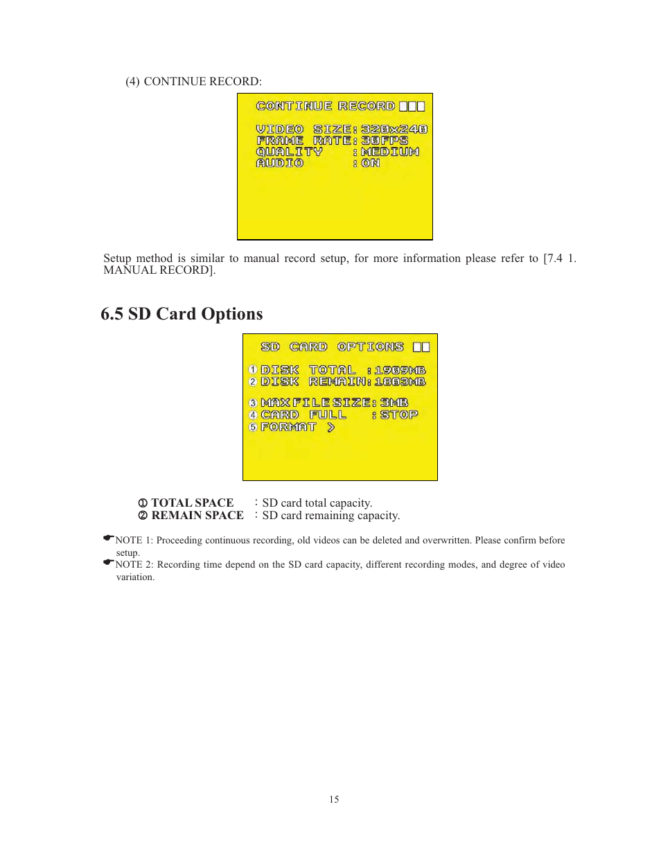 5 sd card options | COP-USA MS1000 User Manual | Page 17 / 21