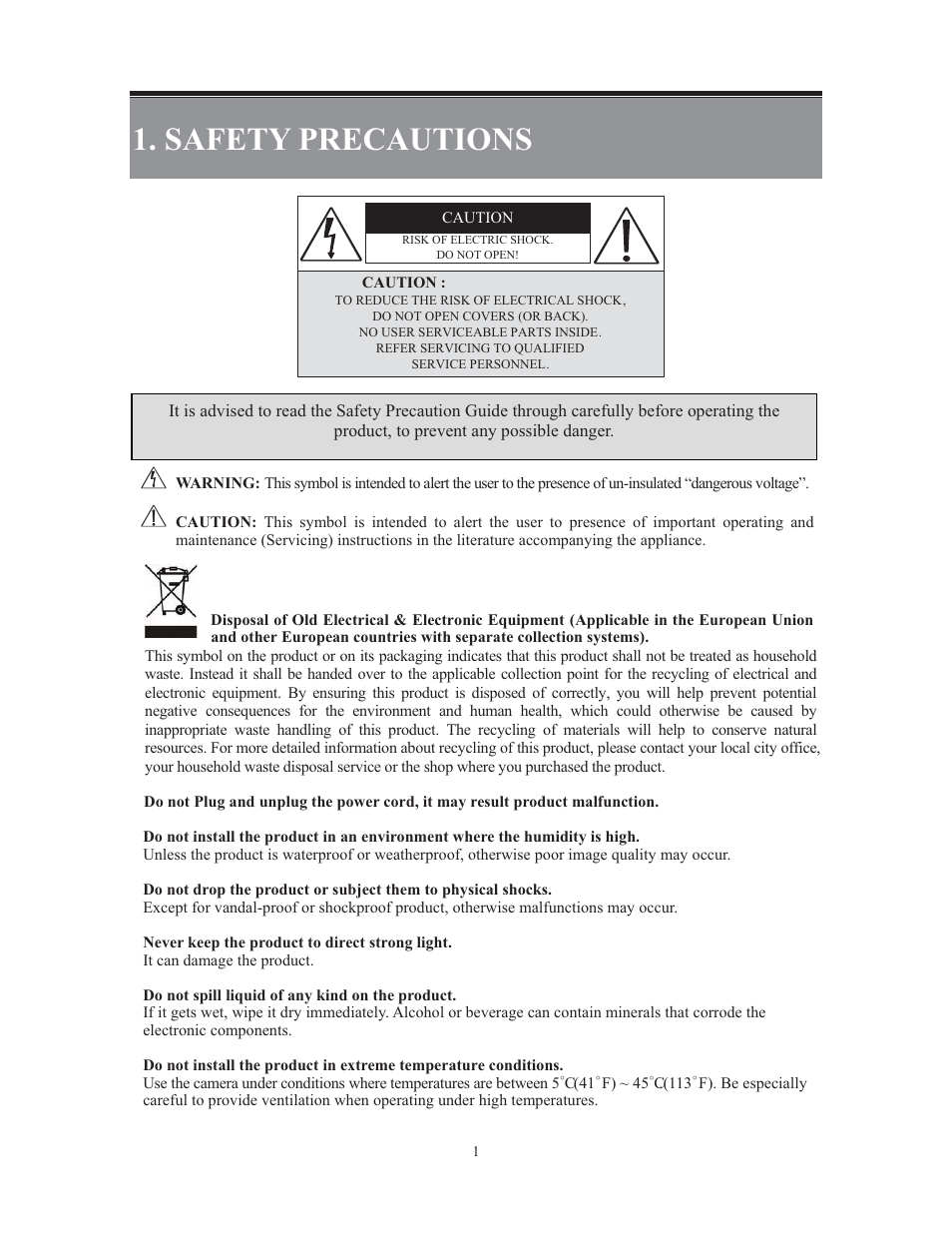 Safety precautions ġ | COP-USA MS1000 User Manual | Page 4 / 21