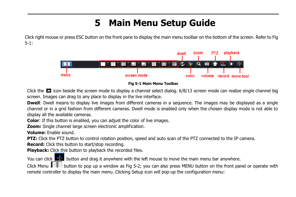 5 main menu setup guide | COP-USA NVR2816NE-L User Manual | Page 24 / 91