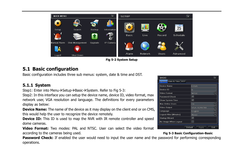 1 basic configuration, 1 system | COP-USA NVR2816NE-L User Manual | Page 25 / 91