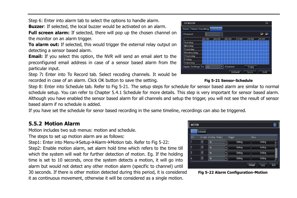 2 motion alarm | COP-USA NVR2816NE-L User Manual | Page 35 / 91