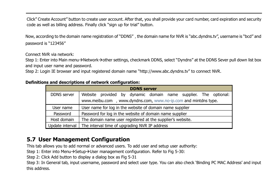 7 user management configuration | COP-USA NVR2816NE-L User Manual | Page 41 / 91