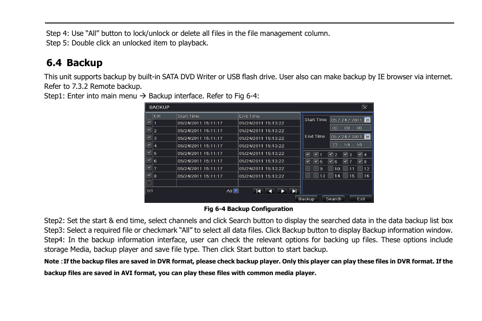 4 backup | COP-USA NVR2816NE-L User Manual | Page 47 / 91