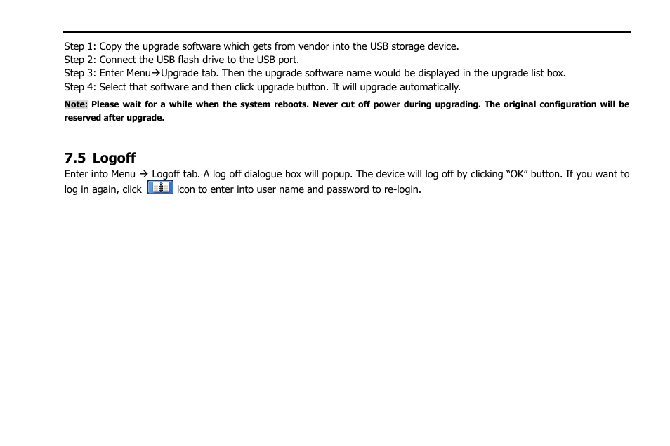 5 logoff | COP-USA NVR2816NE-L User Manual | Page 50 / 91