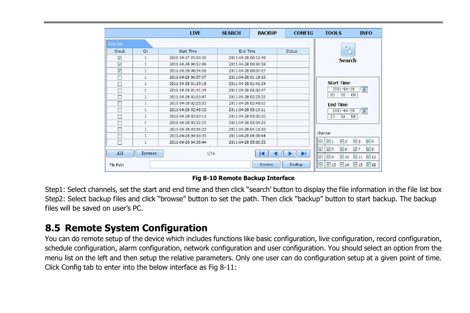 5 remote system configuration | COP-USA NVR2816NE-L User Manual | Page 65 / 91
