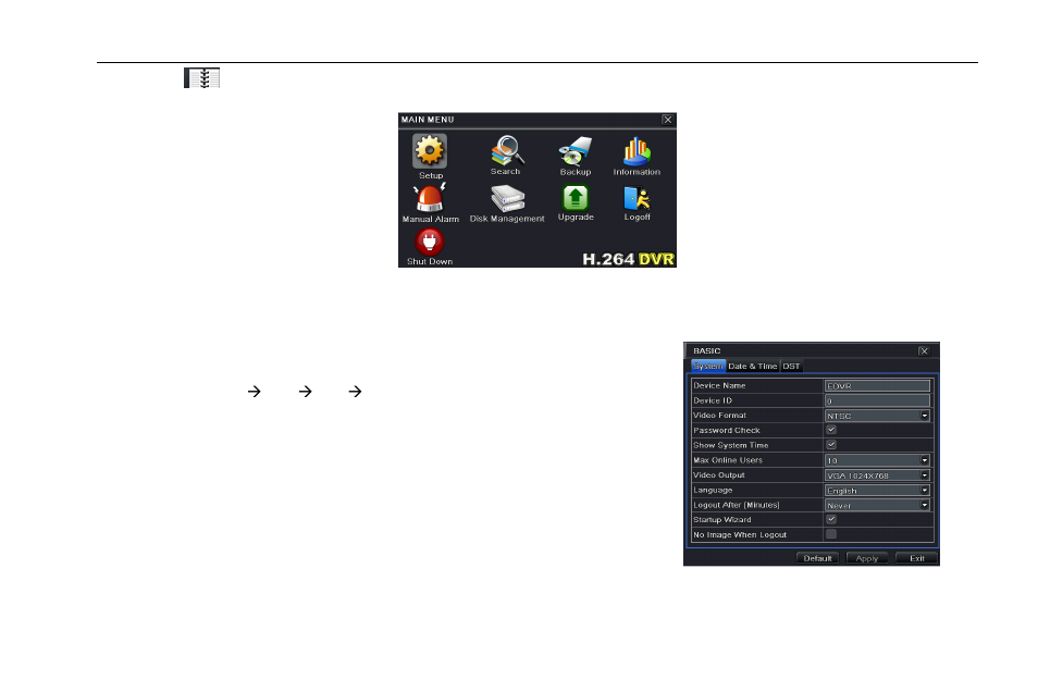 1 basic configuration, 1 system | COP-USA DVR2304SE-B User Manual | Page 24 / 108