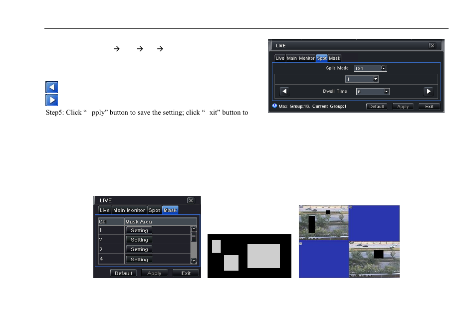 3 spot, 4 mask | COP-USA DVR2304SE-B User Manual | Page 28 / 108