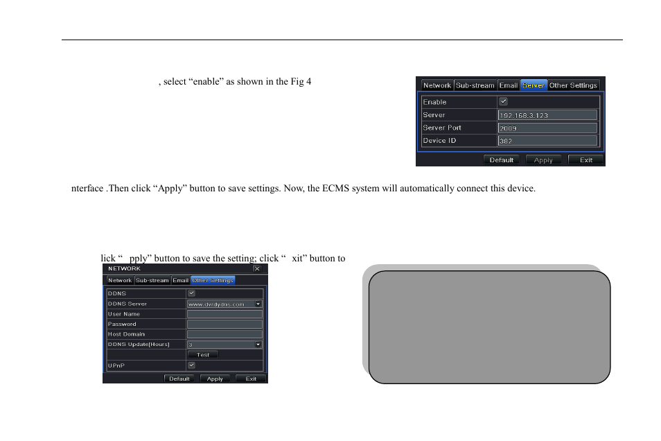 4 server, 5 other settings | COP-USA DVR2304SE-B User Manual | Page 41 / 108