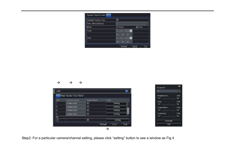 2 live configuration | COP-USA DVR2508-FD User Manual | Page 28 / 111