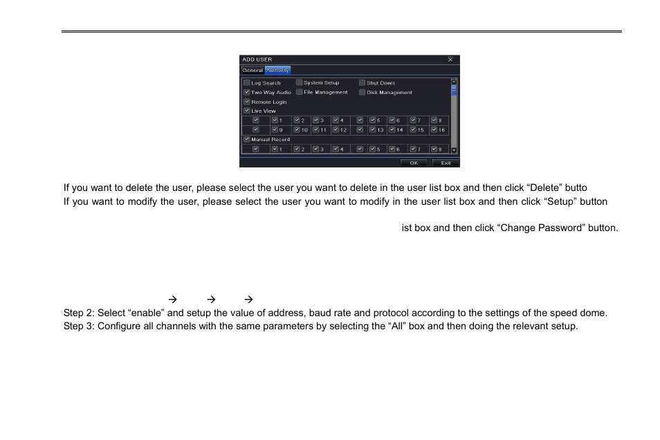 8 p.t.z configuration | COP-USA DVR2508-FD User Manual | Page 46 / 111