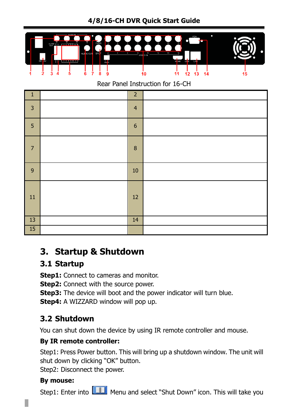 Startup & shutdown | COP-USA DVR16HEC-960 User Manual | Page 114 / 124