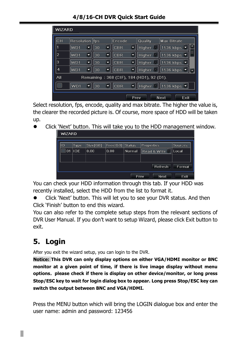 Login | COP-USA DVR16HEC-960 User Manual | Page 116 / 124