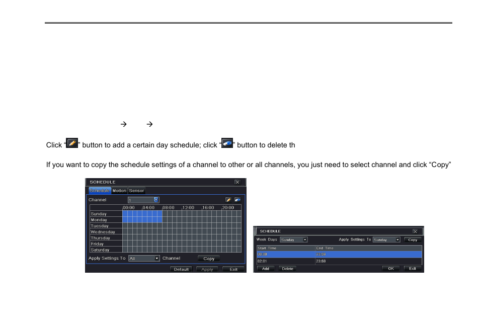 4 schedule configuration | COP-USA DVR16HEC-960 User Manual | Page 32 / 124