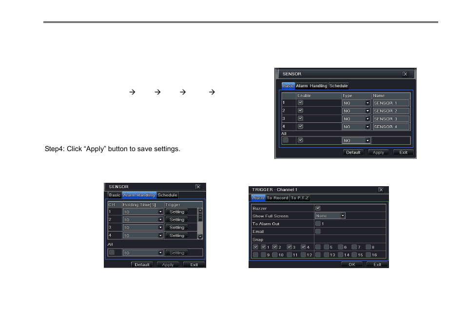 5 alarm configuration | COP-USA DVR16HEC-960 User Manual | Page 34 / 124