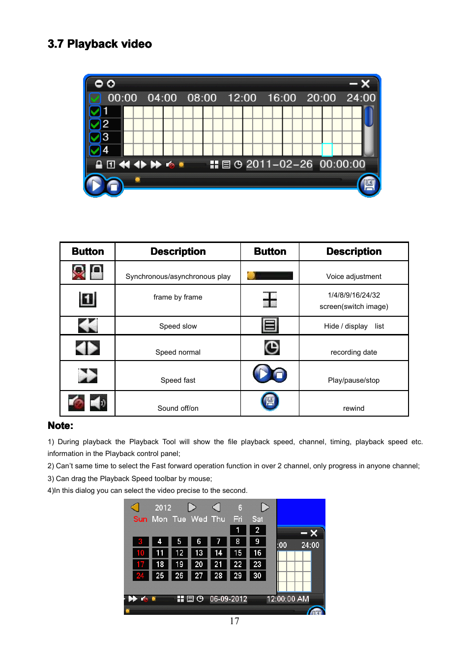 7playbackvideo, 7 playback video | COP-USA PKG-DVR04 User Manual | Page 17 / 82