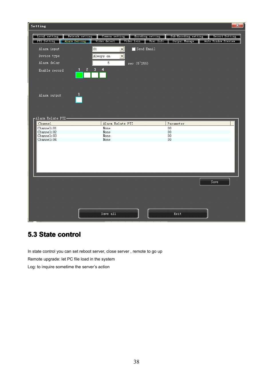 3statecontrol, 3 state control | COP-USA PKG-DVR04 User Manual | Page 38 / 82
