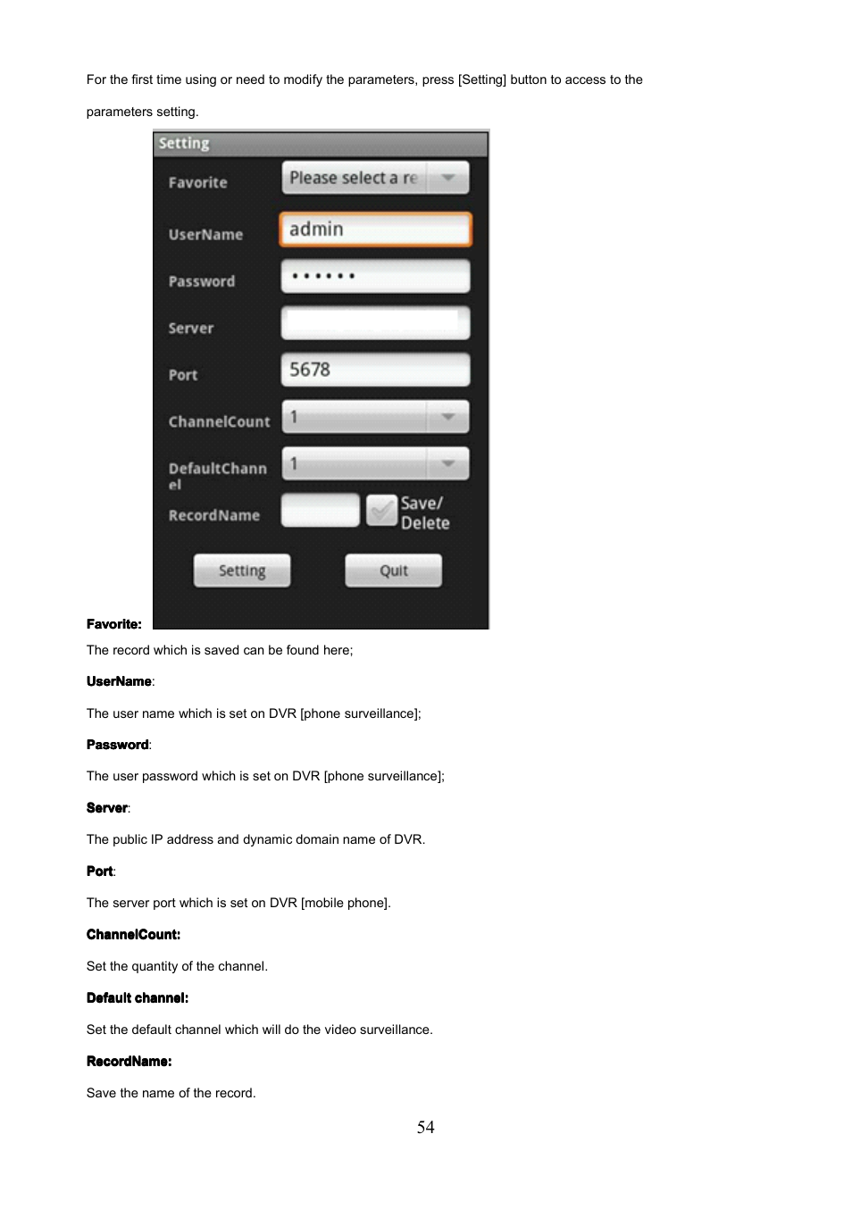 COP-USA PKG-DVR04 User Manual | Page 54 / 82