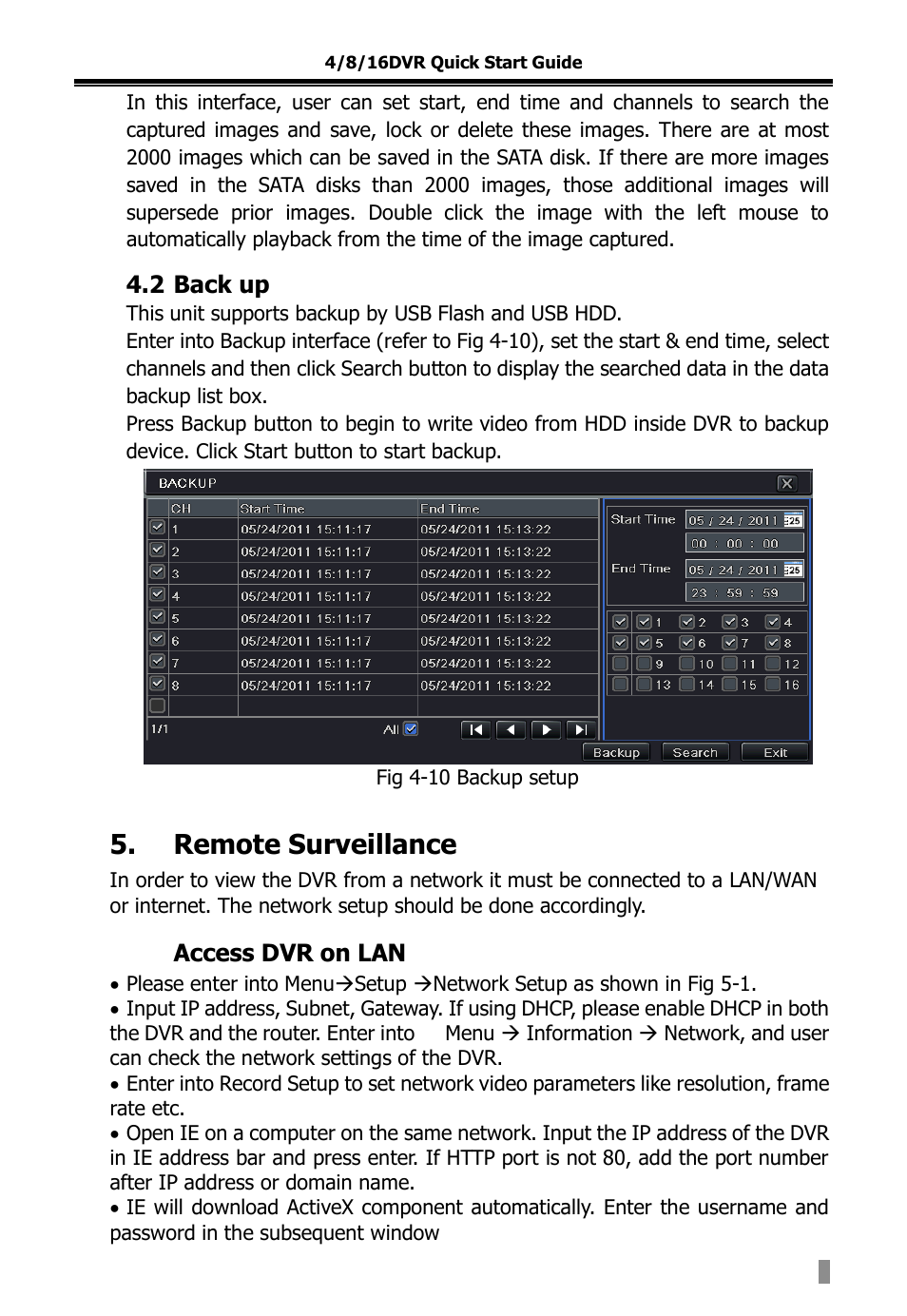 Remote surveillance | COP-USA DVR2308SE-SL User Manual | Page 118 / 120