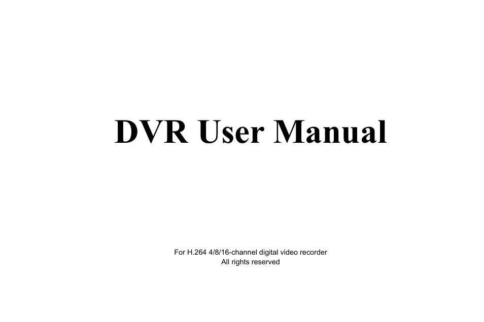 COP-USA DVRHD-16D1-HDMI User Manual | 124 pages