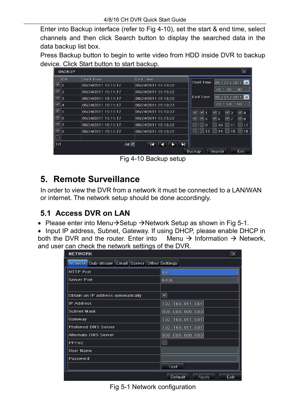 Remote surveillance | COP-USA DVRHD-16D1-HDMI User Manual | Page 123 / 124