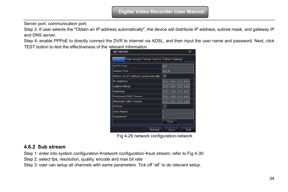 Sub stream, 2 sub stream | COP-USA DVRHD-16D1-HDMI User Manual | Page 40 / 124