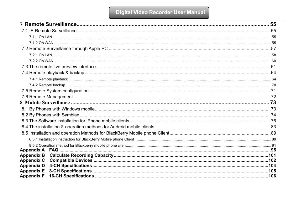 COP-USA DVRHD-16D1-HDMI User Manual | Page 6 / 124