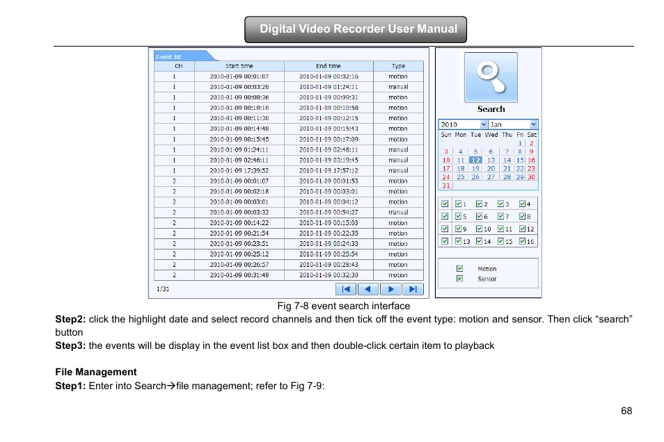 COP-USA DVRHD-8D1 User Manual | Page 74 / 124