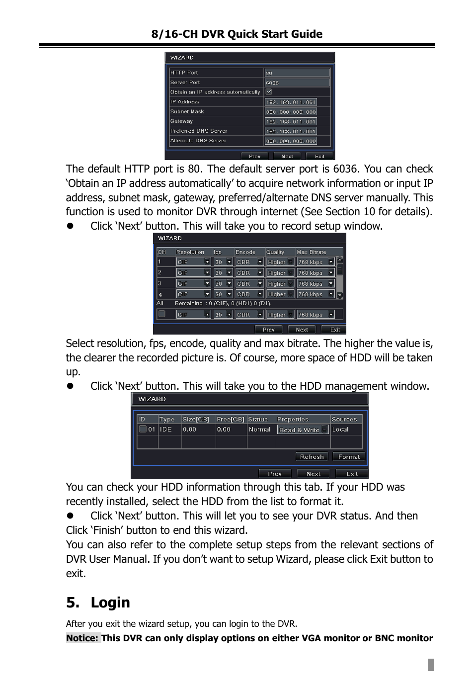 Login | COP-USA DVRC264-16ME-A User Manual | Page 113 / 122