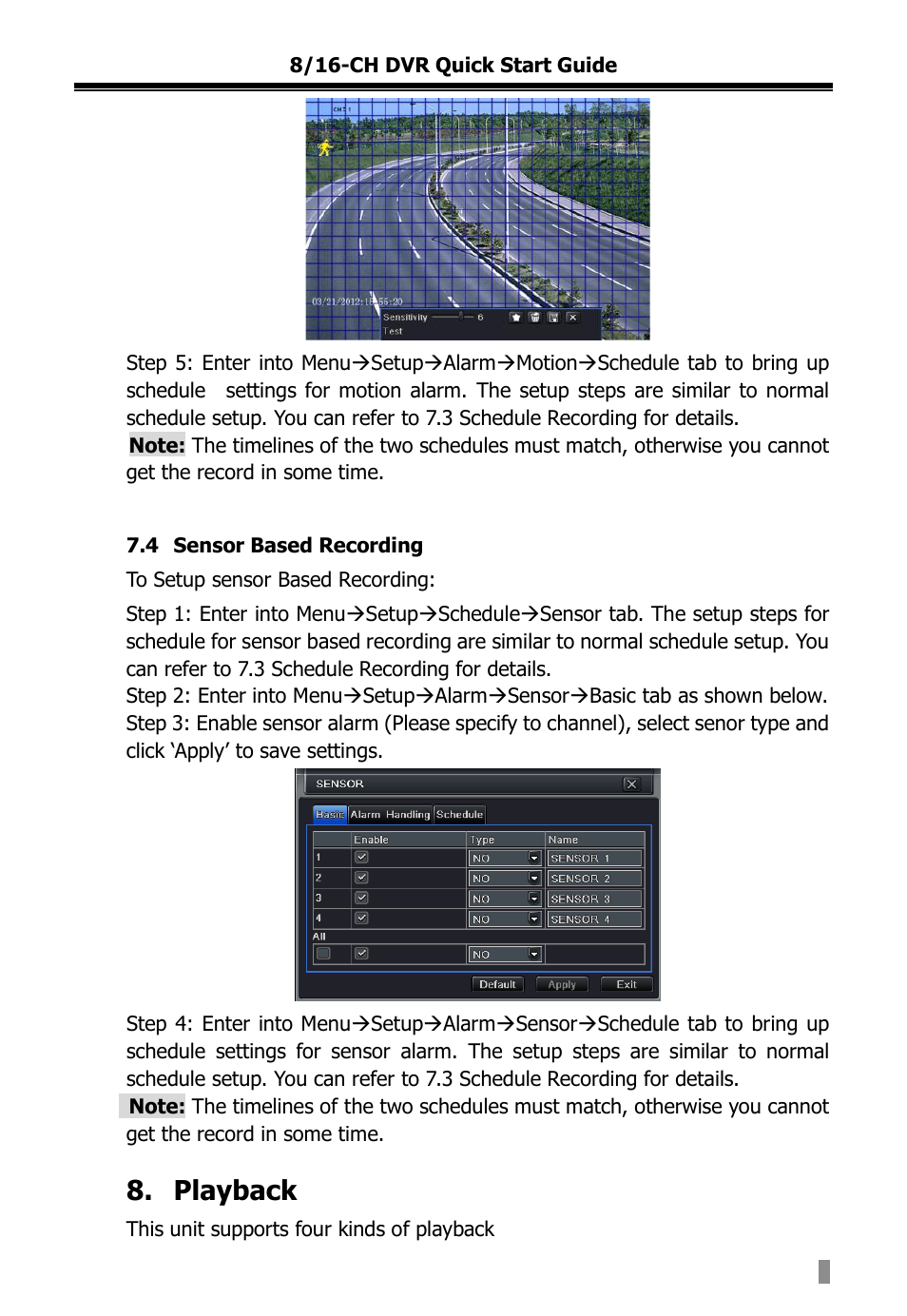 Playback | COP-USA DVRC264-16ME-A User Manual | Page 117 / 122